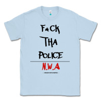 Dusty Blue fck tha police Classic Tee - artisFamous