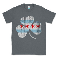 Charcoal Heather irish chicago flag shamrock Classic Tee - artisFamous