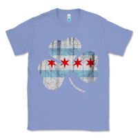Colony Blue irish chicago flag shamrock Classic Tee - artisFamous