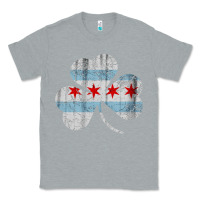 Heather Grey irish chicago flag shamrock Classic Tee - artisFamous