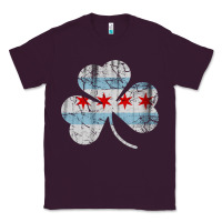 Plum irish chicago flag shamrock Classic Tee - artisFamous