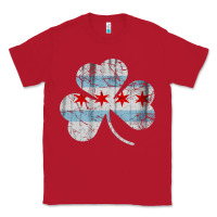 Red irish chicago flag shamrock Classic Tee - artisFamous