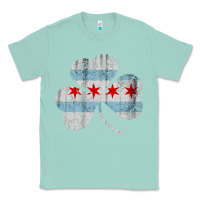 Seafoam irish chicago flag shamrock Classic Tee - artisFamous