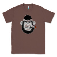 Chestnut Monkey Smoking Classic Tee - artisFamous