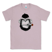 Lilac Monkey Smoking Classic Tee - artisFamous
