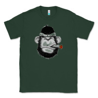 Sports Green Monkey Smoking Classic Tee - artisFamous