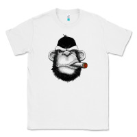 White Monkey Smoking Classic Tee - artisFamous