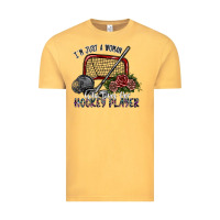 Vintage Mustard i'm just a woman who loves her hockey player Vintage Tee - SublimationCraftShop