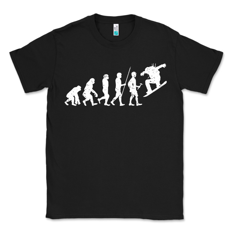 Snowboarding Evolution | Snowboard Mountain Winter Classic Tee by artisFamous | Teevron