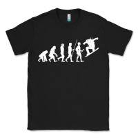 Black Snowboarding Evolution | Snowboard Mountain Winter Classic Tee - artisFamous