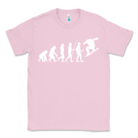 Bubblegum Pink Snowboarding Evolution | Snowboard Mountain Winter Classic Tee - artisFamous