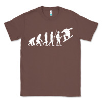 Chestnut Snowboarding Evolution | Snowboard Mountain Winter Classic Tee - artisFamous