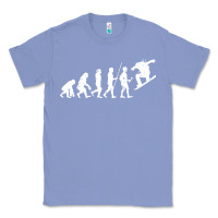 Colony Blue Snowboarding Evolution | Snowboard Mountain Winter Classic Tee - artisFamous