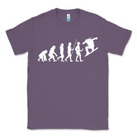 Lavender Snowboarding Evolution | Snowboard Mountain Winter Classic Tee - artisFamous