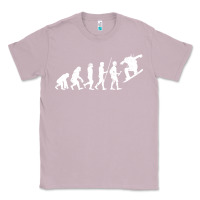 Lilac Snowboarding Evolution | Snowboard Mountain Winter Classic Tee - artisFamous