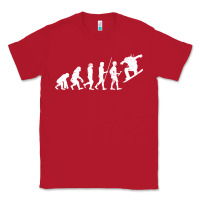 Red Snowboarding Evolution | Snowboard Mountain Winter Classic Tee - artisFamous