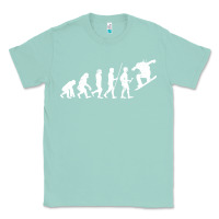 Seafoam Snowboarding Evolution | Snowboard Mountain Winter Classic Tee - artisFamous