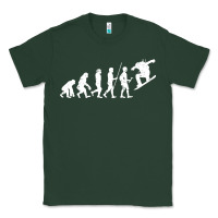 Sports Green Snowboarding Evolution | Snowboard Mountain Winter Classic Tee - artisFamous