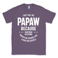 Lavender Mens They Call Me Papaw Because Partner In Crime - Dad & Grandpa Birth Classic Tee - artisFamous