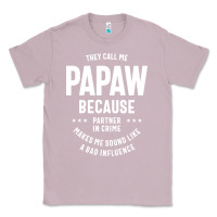Lilac Mens They Call Me Papaw Because Partner In Crime - Dad & Grandpa Birth Classic Tee - artisFamous