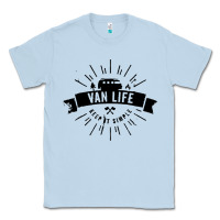 Dusty Blue camper vintage retro Classic Tee - artisFamous