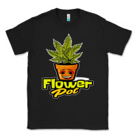 Black flower pot funny weed Classic Tee - artisFamous