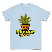 Dusty Blue flower pot funny weed Classic Tee - artisFamous