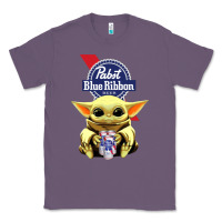 Lavender Baby Yoda Hugs Pabst Blue Ribbon Beer Classic Tee - artisFamous