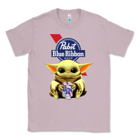Lilac Baby Yoda Hugs Pabst Blue Ribbon Beer Classic Tee - artisFamous