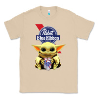 Mushroom Baby Yoda Hugs Pabst Blue Ribbon Beer Classic Tee - artisFamous