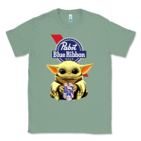 Sage Baby Yoda Hugs Pabst Blue Ribbon Beer Classic Tee - artisFamous