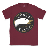 Burgundy Goose Island  Beer Classic Tee - artisFamous