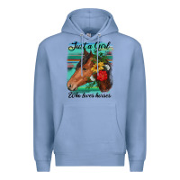 Colony Blue just a girl who loves horseshoe Premium Hoodie - RanaPortraitStore