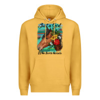 Mustard just a girl who loves horseshoe Premium Hoodie - RanaPortraitStore