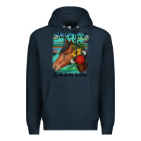 Navy just a girl who loves horseshoe Premium Hoodie - RanaPortraitStore