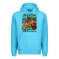 Ocean Blue just a girl who loves horseshoe Premium Hoodie - RanaPortraitStore