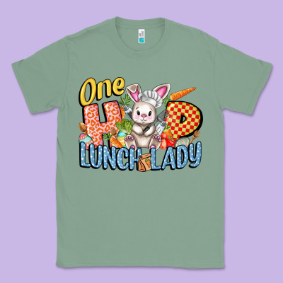 One Hip Lunch Lady Easter Day Classic Tee Designed By Fadigitalartstudio