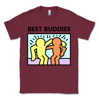 Burgundy best buddies Classic Tee - artisFamous