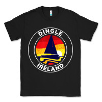 Black dingle ireland vintage sailboat 70s retro sunset Classic Tee - artisFamous