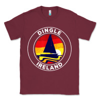 Burgundy dingle ireland vintage sailboat 70s retro sunset Classic Tee - artisFamous