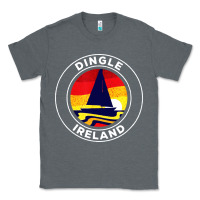 Charcoal Heather dingle ireland vintage sailboat 70s retro sunset Classic Tee - artisFamous