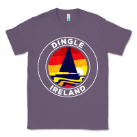 Lavender dingle ireland vintage sailboat 70s retro sunset Classic Tee - artisFamous