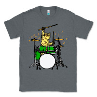 Charcoal Heather drummer cat music lover musician playing the drums Classic Tee - artisFamous
