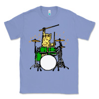 Colony Blue drummer cat music lover musician playing the drums Classic Tee - artisFamous