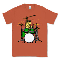 Copper drummer cat music lover musician playing the drums Classic Tee - artisFamous