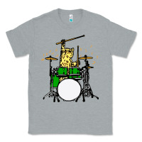 Heather Grey drummer cat music lover musician playing the drums Classic Tee - artisFamous