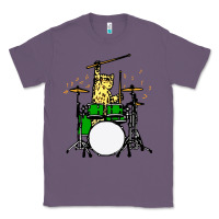 Lavender drummer cat music lover musician playing the drums Classic Tee - artisFamous