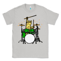 Moon Dust drummer cat music lover musician playing the drums Classic Tee - artisFamous