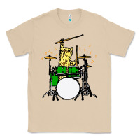 Mushroom drummer cat music lover musician playing the drums Classic Tee - artisFamous