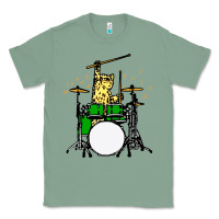 Sage drummer cat music lover musician playing the drums Classic Tee - artisFamous
